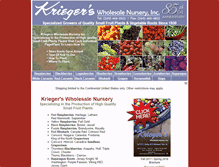 Tablet Screenshot of kriegersnursery.com